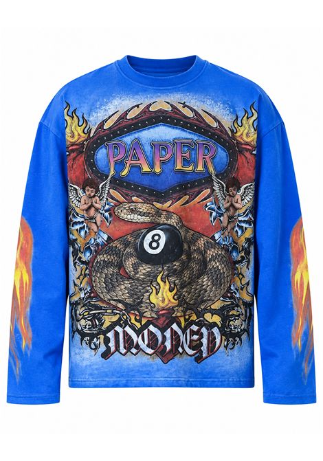 T-shirt con stampa PAPER MONEY | COLD BLOODBLU